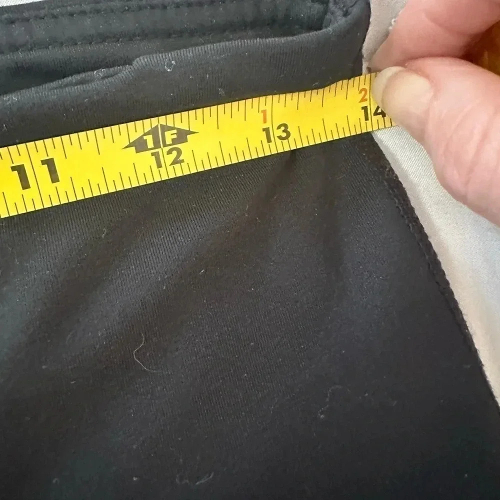 Mono b black leggings with gold accent stripes. Size M - Picture 7 of 9